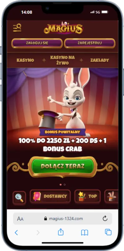 Oficjalna Strona Magius zrzut ekranu