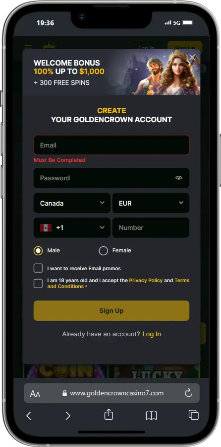 Registration Golden Crown Golden Crown Registration