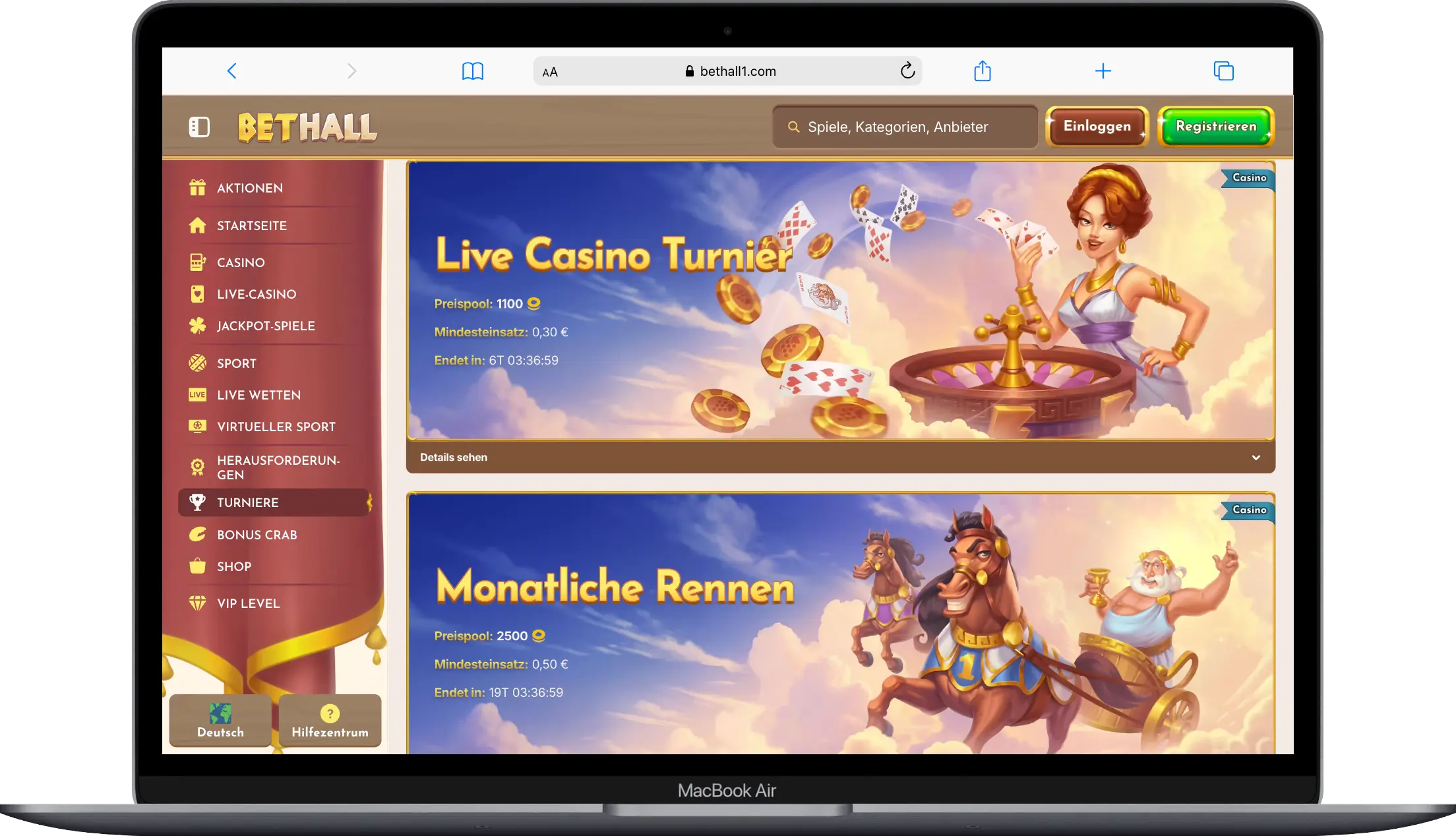 Bethall Casino Turniere Bethall casino