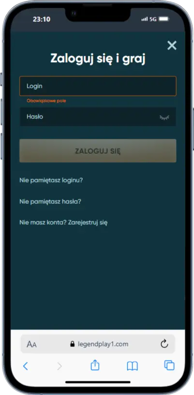 Lоgоwаnіе w Legend Play